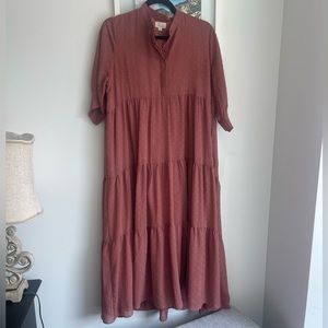 Pink Tiered Maxi Dress